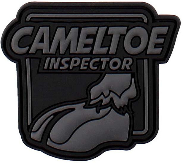 3D PVC Nášivka/Patch Cameltoe inspector - grey/black