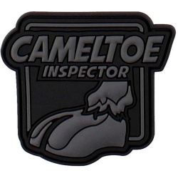 3D PVC Nášivka/Patch Cameltoe inspector - grey/black