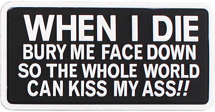 3D PVC Nášivka/Patch When I Die - black/white