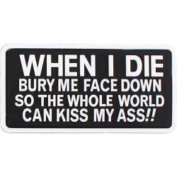 3D PVC Nášivka/Patch When I Die - black/white