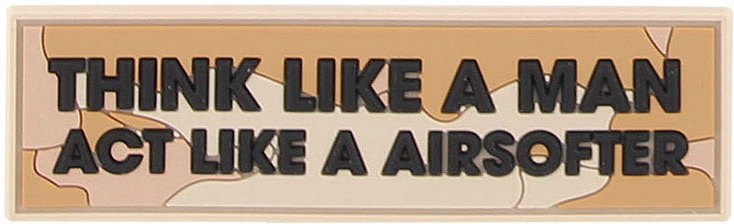 3D PVC Nášivka/Patch Think like a man - desert camo