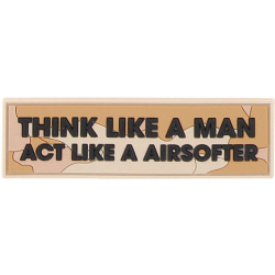 3D PVC Nášivka/Patch Think like a man - desert camo