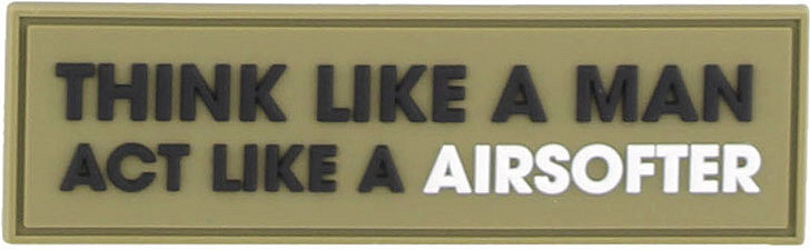 3D PVC Nášivka/Patch Think like a man - green