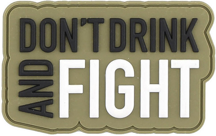 3D PVC Nášivka/Patch Don't drink - green/black