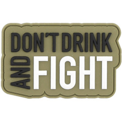 3D PVC Nášivka/Patch Don't drink - green/black
