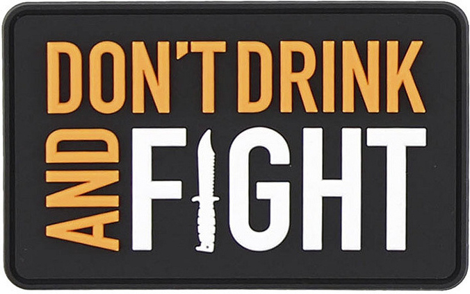 3D PVC Nášivka/Patch Don't drink - black/orange