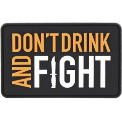 3D PVC Nášivka/Patch Don't drink - black/orange