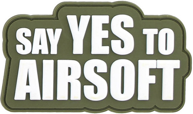 3D PVC Nášivka/Patch Say yes to Airsoft - green/white