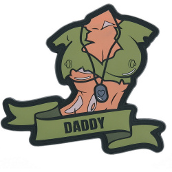 3D PVC Nášivka/Patch Daddy girl - green