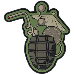 3D PVC Nášivka/Patch Cocktail grenade - green