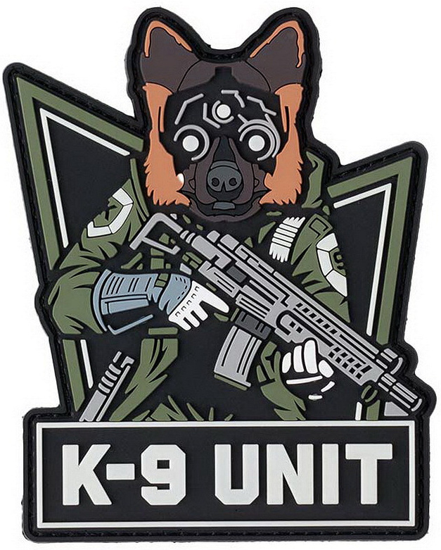 3D PVC Nášivka/Patch K-9 Unit glow in the dark - color