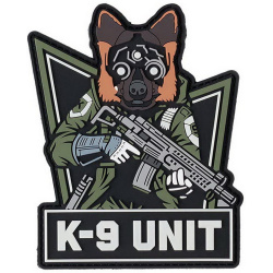 3D PVC Nášivka/Patch K-9 Unit glow in the dark - color