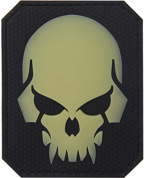 3D PVC Nášivka/Patch Pirate skull - black/green