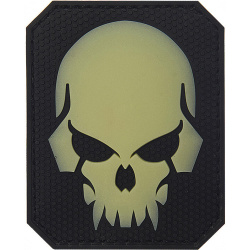 3D PVC Nášivka/Patch Pirate skull - black/green