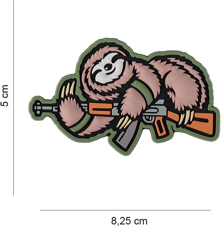 3D PVC Nášivka/Patch Armed Sloth - color (#3120)