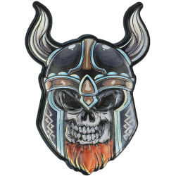3D UV PVC  Nášivka/Patch Skull viking - color (#8038)