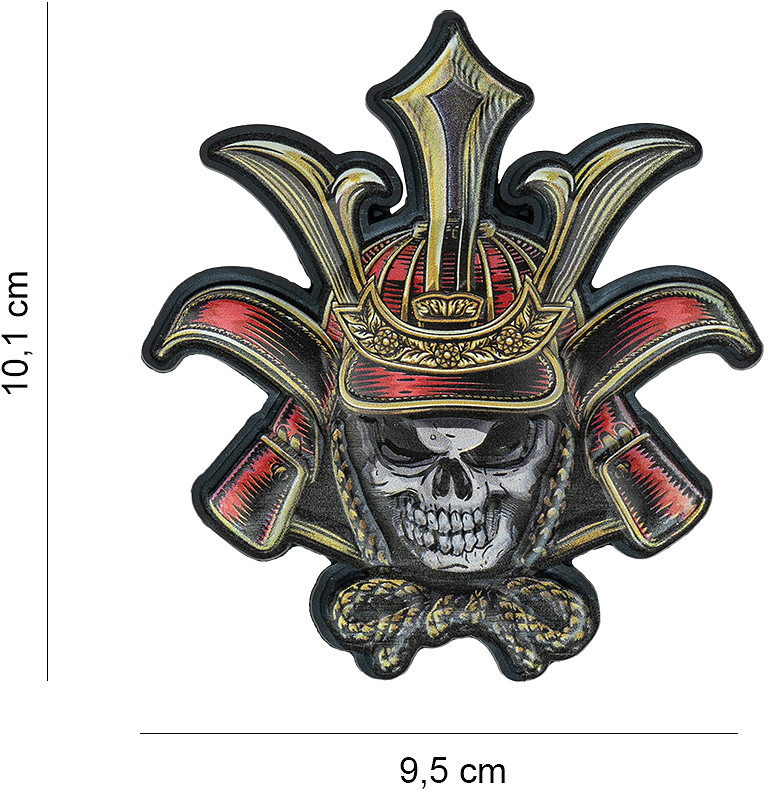 3D UV PVC  Nášivka/Patch Skull Samurai - color (#8041)