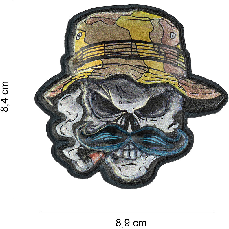 3D UV PVC  Nášivka/Patch Skull Bush ranger - color (#8044)