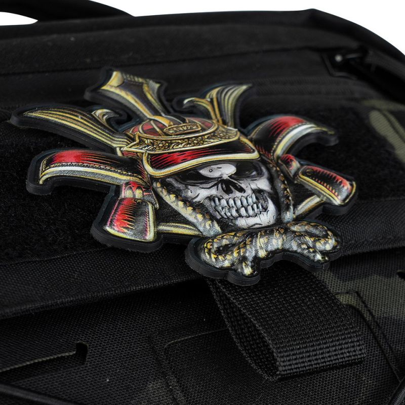 3D UV PVC  Nášivka/Patch Skull Samurai - color (#8041)