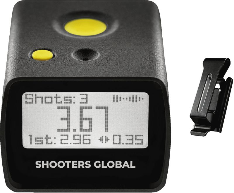 SHOOTERS GLOBAL Analyzátor strelby SG Timer Go w/ pocket clip 