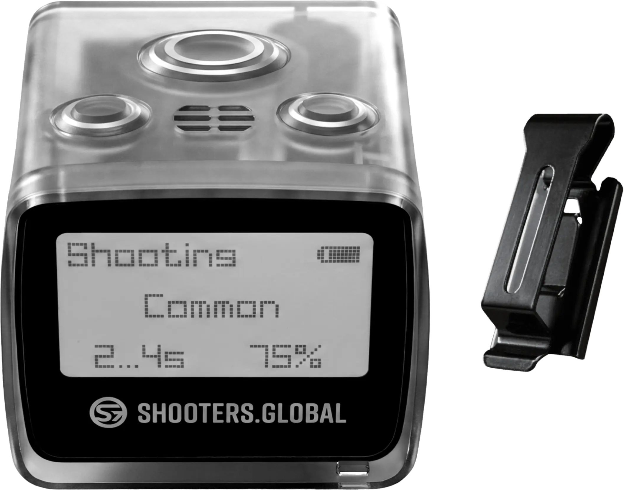 SHOOTERS GLOBAL Analyzátor strelby SG Timer Go v.2 w/ pocket clip 