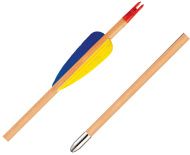 EK ARCHERY Šíp drevený 32" - prírodné perie, (D-071NF-C1)