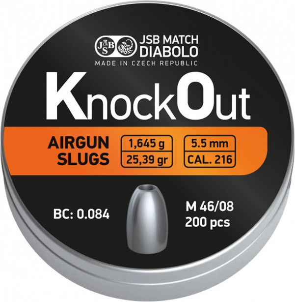 Naboj 5,5mm JSB Slug KnockOut 5,5mm 200ks