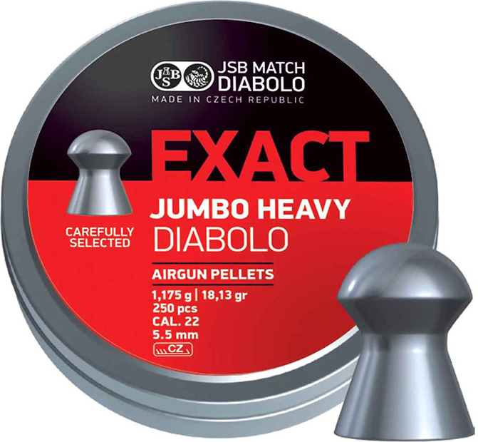JSB MATCH DIABOLO Naboj 5,52mm vzduchovka Exact Jumbo Heavy 250ks