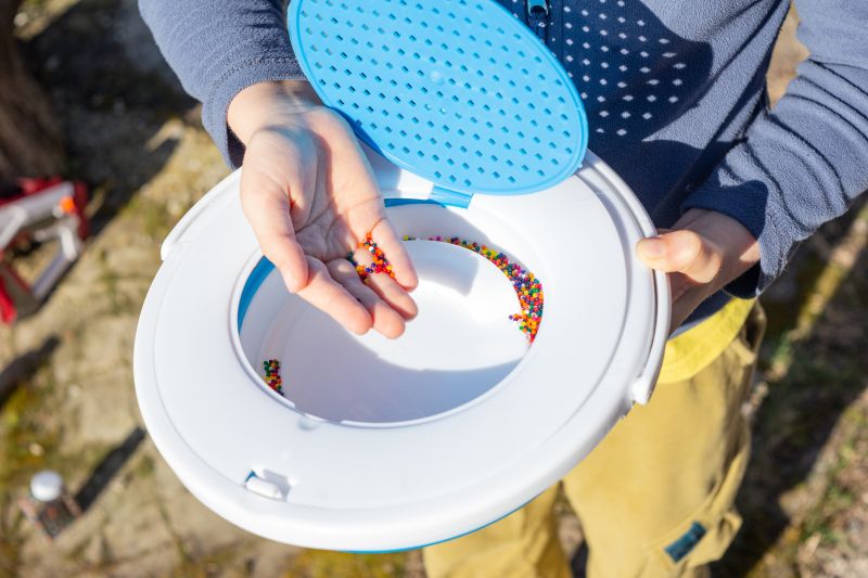 Vedierko na vyrobu gelovych guliciek, blue