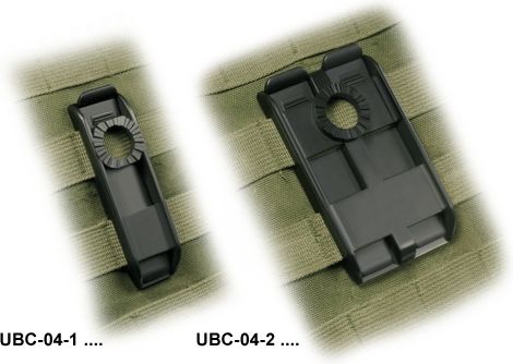 ESP Otočný dvojitý klip pre MOLLE, čierny, UBC-04/2