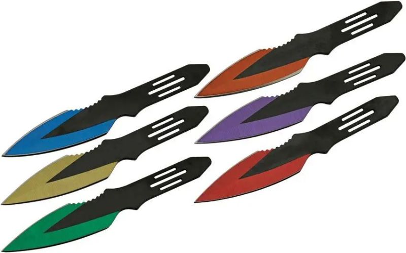 RITE EDGE Vrhací nôž 14cm, sada 6ks - multicolored (CN211534)