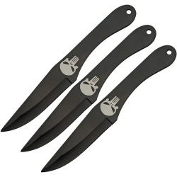 RITE EDGE Vrhací nôž Skull 22cm, sada 3ks - black (CN211563)