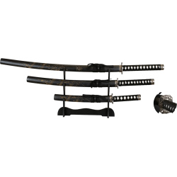 TOLE10 Sada 3ks Katana 53/77,5/100cm - black cord (32579)