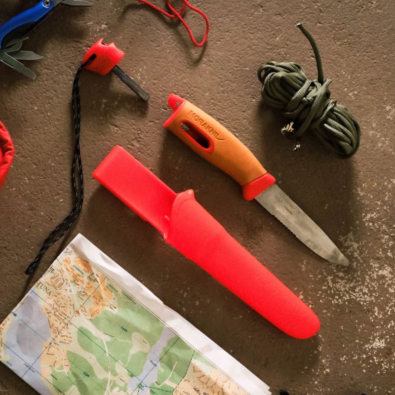 MORAKNIV Nôž s pevnou čepeľou Companion Spark Emergency (S) - burnt orange/ red (NZ-CSE-SS-9525)