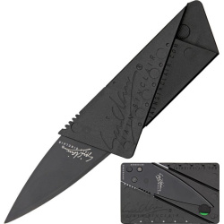 Cardsharp® Credit Card Folding Safety Knife, čierny - čierny (IS1B)