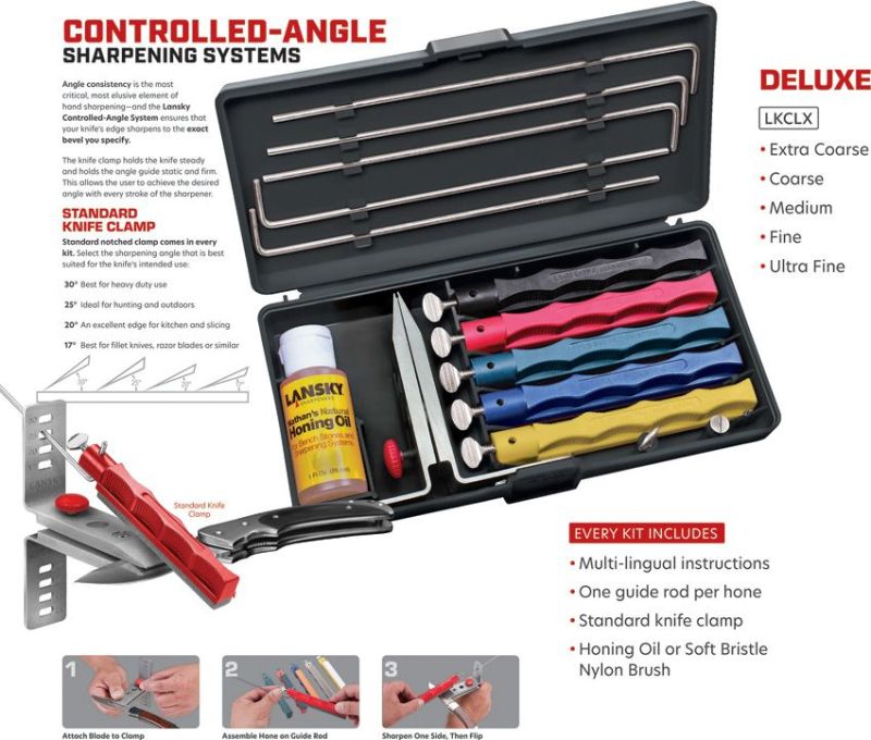 LANSKY Sada na brúsenie nožov Deluxe System (LKCLX)