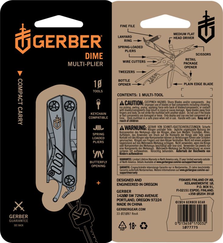 GERBER Multitool Dime - black