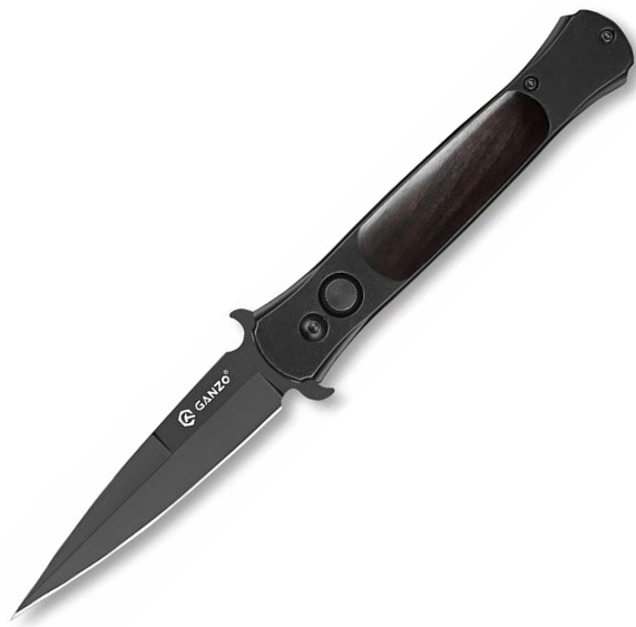 GANZO Zatvárací nôž G707B ButtonLock Black - black (G707B)