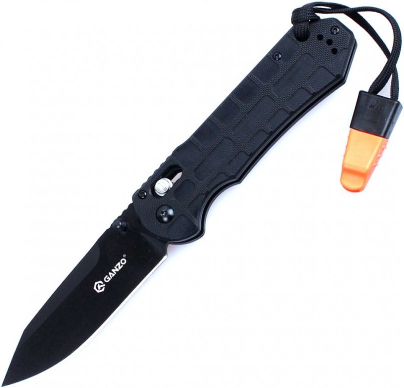 GANZO Zatvárací nôž G7453P 440C/G10 Black - black (G7453P-BK)