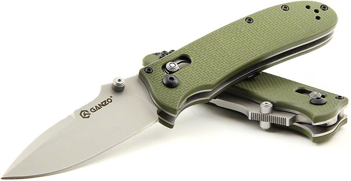 GANZO Zatvárací nôž G704 440C/G10 - zelený (G704-GR)