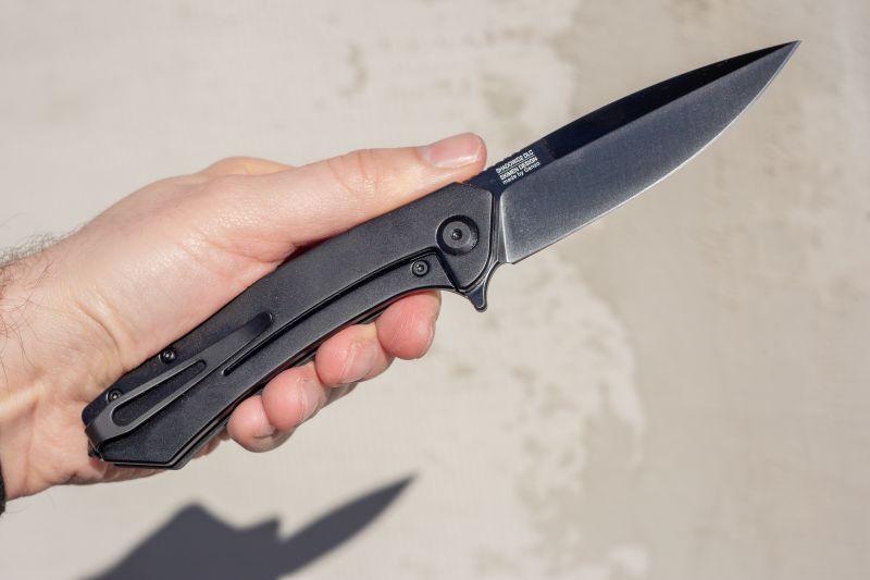 GANZO ADIMANTI Zatvárací nôž Skimen FlipperLock Black - black (Skimen-SH)