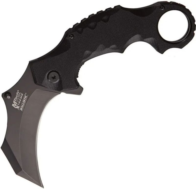 MTECH Zatvárací nôž Hawkbill Linerlock Karambit - black (MTXA815BK)