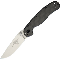 ONTARIO Zatvárací nôž RAT II Linerlock D2 CF, satin finish (ON8832)