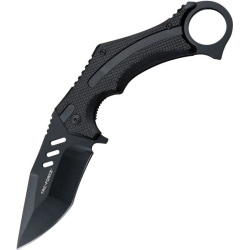 TAC FORCE Zatvárací nôž Linerlock A/O w/ finger ring - black (TF1044BK)