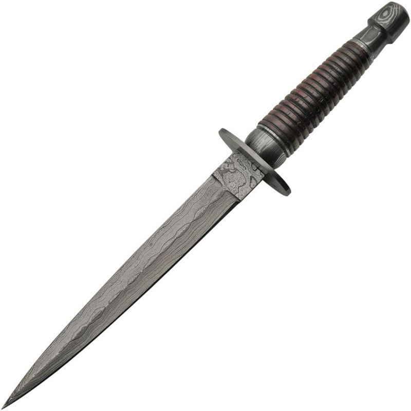 DAMASCUS Nôž s pevnou čepeľou Commando Dagger Wood (DM1262WD)