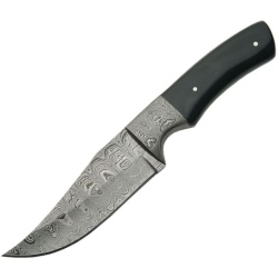 DAMASCUS Nôž s pevnou čepeľou Clip Point Hunter - black (DM1051HN)