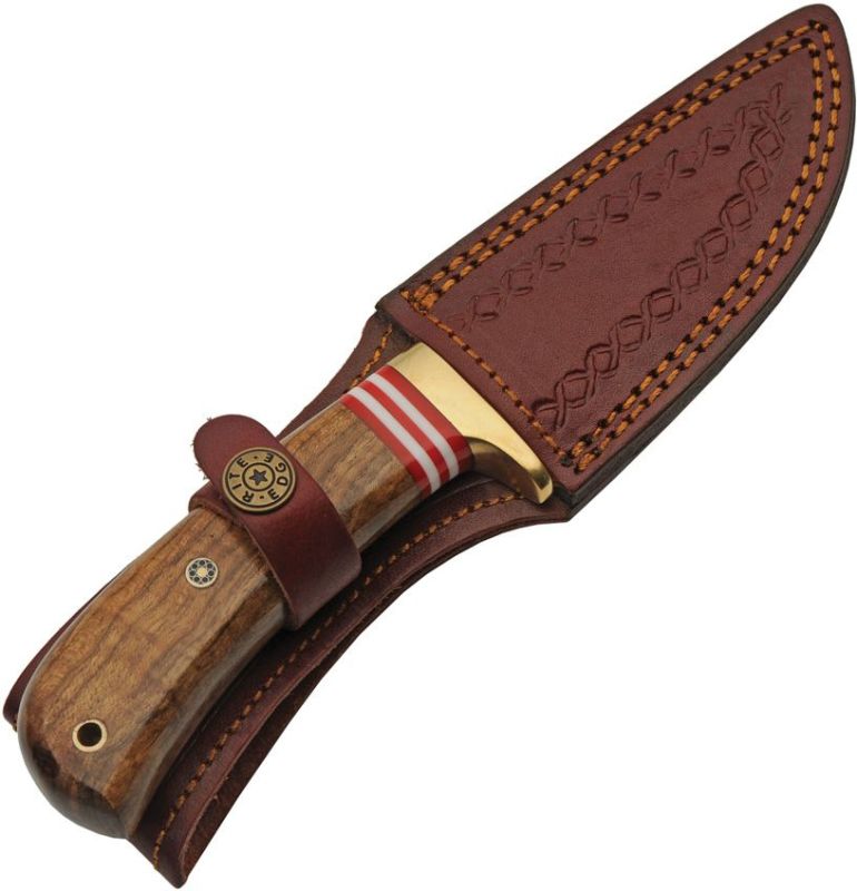 DAMASCUS Nôž s pevnou čepeľou Hunter Walnut - wood (DM1287)