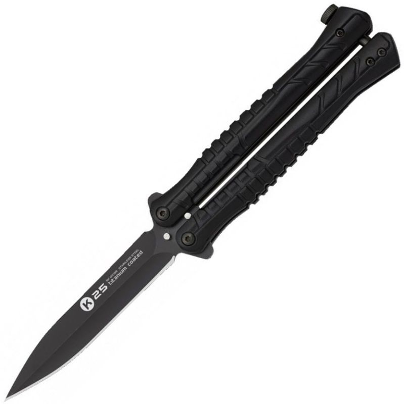 K25 Nôž motýlik Balisong 10 - black (02199)