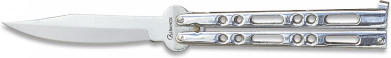ALBAINOX Nôž motýlik Abanico Zamak 10cm - chrome (02053-C)