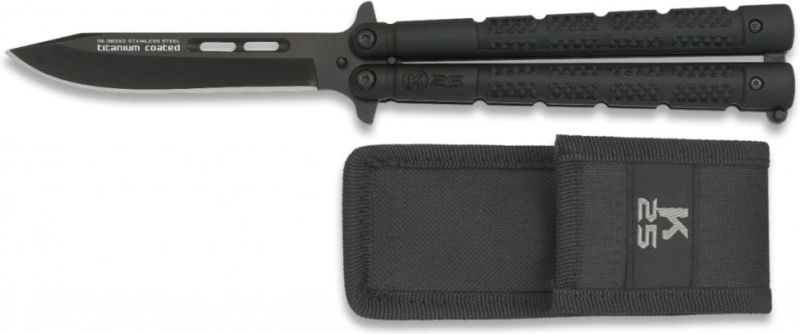 K25 Nôž motýlik Tactical 9.7 - black (36250)